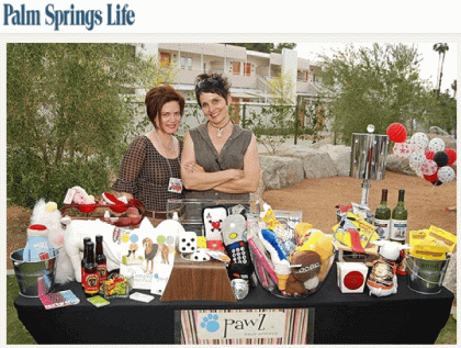 Suzanne of Pawz and Paula Walters of Digs, premeir vendor for the Dwell sponsored Barkitecture Charity design competition at Ace hotel Palm Springs.